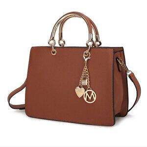 NWT - MKF Collection by Mia K - Perla Tote Bag - Cognac Brown